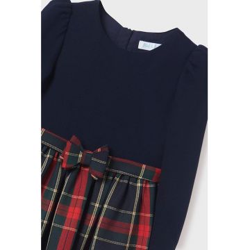 Rochie combi cu model tartan