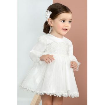 Rochie de satin cu detalii de dantela