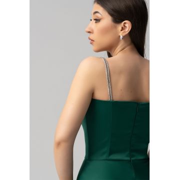 Rochie maxi cu slit lateral Nicole