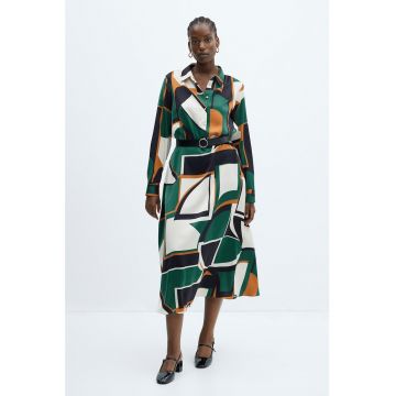 Rochie midi cu imprimeu geometric Sevilla