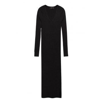 Rochie midi din tricot cu striatii Goleta