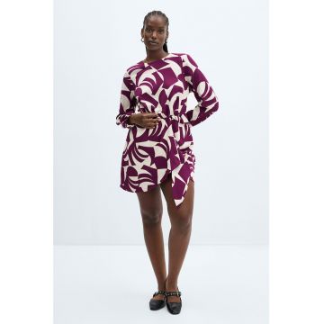 Rochie mini cu model si cordon in talie Murcia