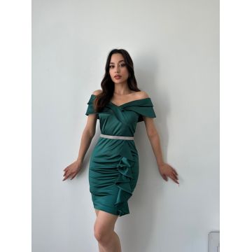 Rochie scurta din satin Cod:V8548