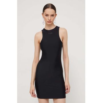 Rotate rochie culoarea negru, mini, mulata