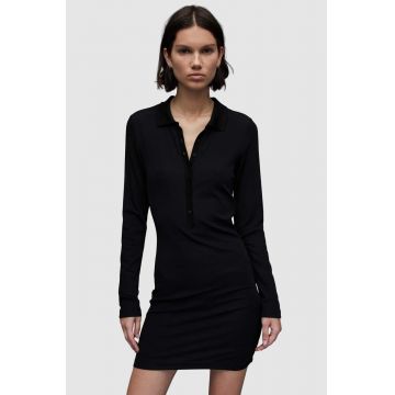 AllSaints rochie WD014Z HOLLY DRESS culoarea negru, mini, mulata