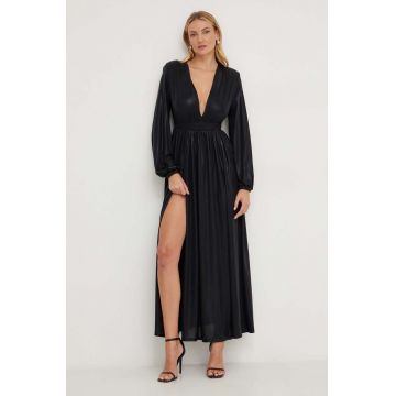 Answear Lab rochie culoarea negru, maxi, evazati