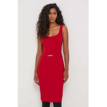 Artigli rochie culoarea rosu, mini, mulata