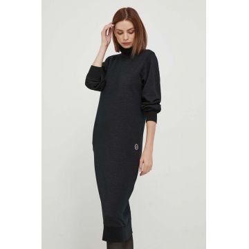 Deha rochie culoarea negru, mini, drept