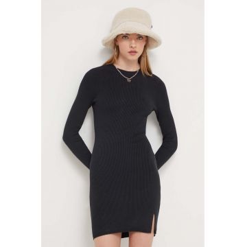 Hollister Co. rochie culoarea negru, mini, mulata