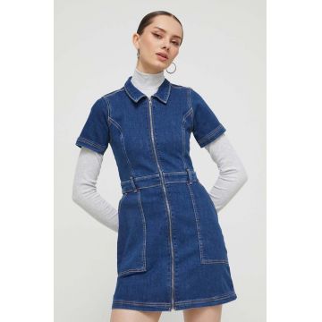 Hollister Co. rochie jeans mini, evazati