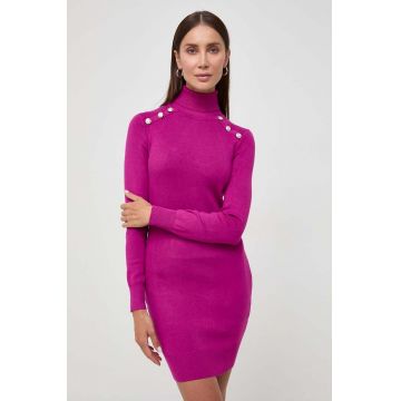 Morgan rochie culoarea violet, mini, mulata