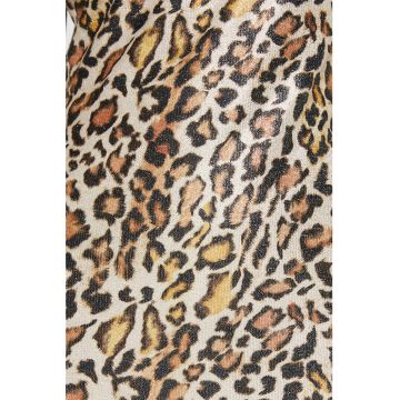 Rochie cu animal print si slit pe spate