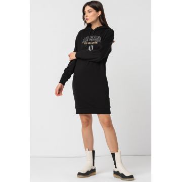 Rochie-hanorac cu imprimeu logo