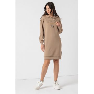 Rochie-hanorac cu imprimeu logo