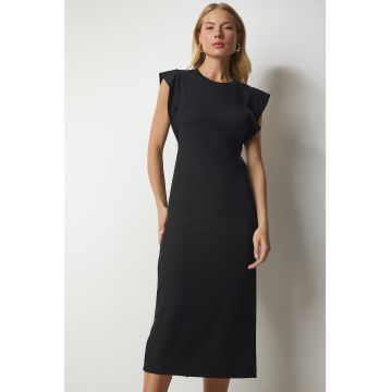 Rochie midi cu croiala dreapta