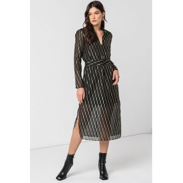 Rochie midi cu slituri laterale