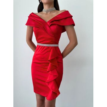 Rochie scurta din satin Cod:R8548