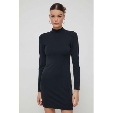 Superdry rochie culoarea negru, mini, mulata