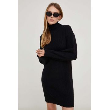 Answear Lab rochie de cașmir culoarea negru, mini, drept