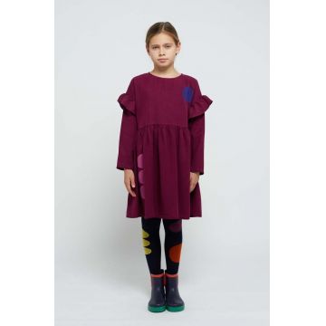 Bobo Choses rochie fete culoarea violet, mini, evazati