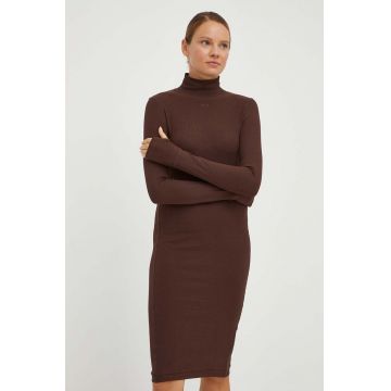 G-Star Raw rochie culoarea maro, mini, mulata