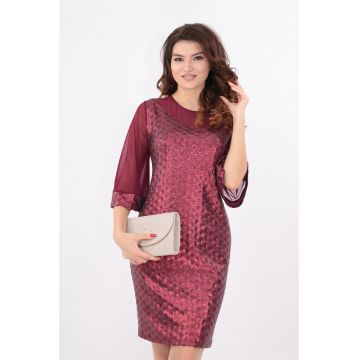 Rochie cu paiete bordo