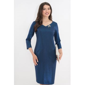 Rochie de ocazie bleumarin cu glitter Rochie de ocazie bleumarin cu glitter