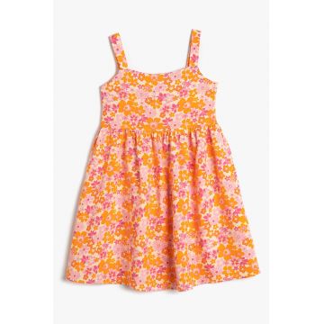 Rochie evazata cu model floral