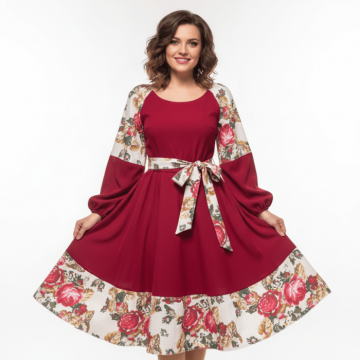 Rochie cu motive florale eleganta Teuta 4