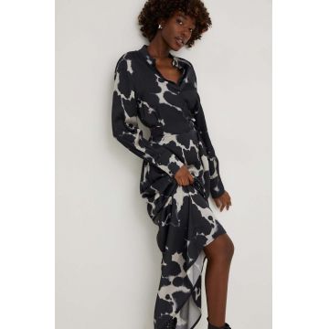 Answear Lab rochie culoarea negru, maxi, evazati