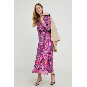 Answear Lab rochie culoarea roz, maxi, evazati