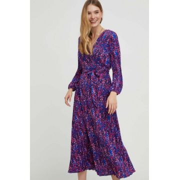 Answear Lab rochie culoarea violet, maxi, evazati