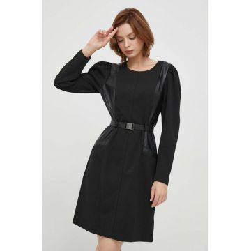 Dkny rochie culoarea negru, mini, evazati