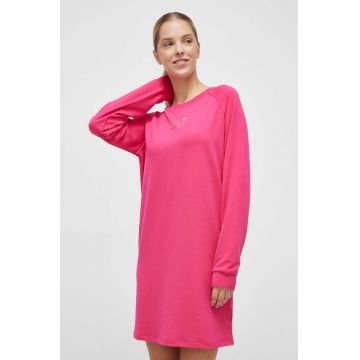 EA7 Emporio Armani rochie culoarea roz, mini, drept