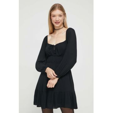 Hollister Co. rochie culoarea negru, mini, evazati