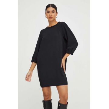 Marella rochie culoarea negru, mini, oversize