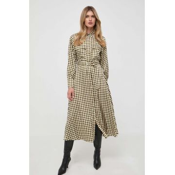 Marella rochie culoarea verde, midi, evazati