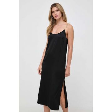 MICHAEL Michael Kors rochie culoarea negru, midi, drept