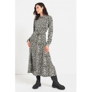 Rochie-camasa evazata cu animal print