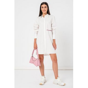 Rochie-camasa lejera cu strasuri