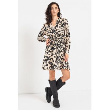 Rochie cu model si cordon in talie Miriam