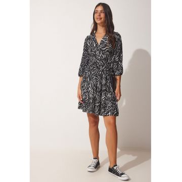 Rochie evazata cu imprimeu zebra