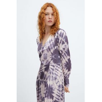 Rochie midi cu imprimeu tie-dye Prisma