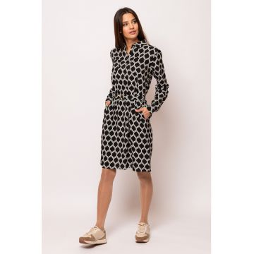Rochie midi cu model abstract Valcan23