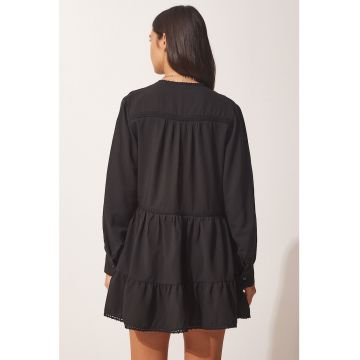 Rochie mini cu decolteu in V si fronseuri