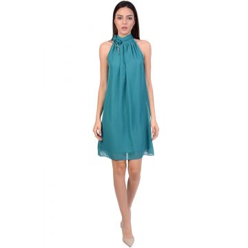 Rochie verde de seara cu accesoriu 1818 V