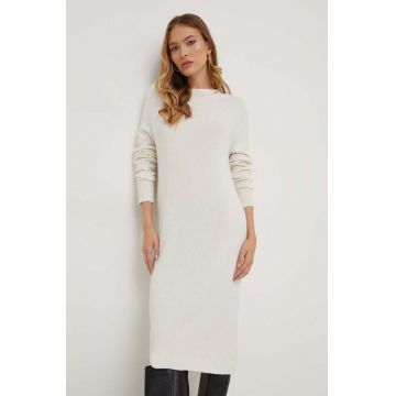 Answear Lab rochie culoarea alb, mini, oversize