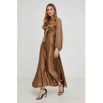 Answear Lab rochie culoarea auriu, maxi, evazati