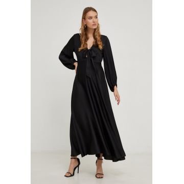 Answear Lab rochie culoarea negru, maxi, evazati