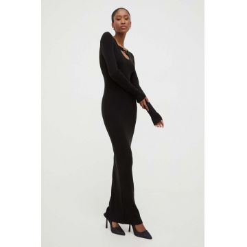 Answear Lab rochie culoarea negru, maxi, mulata